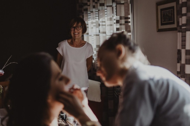 Lo sguardo felice della mamma