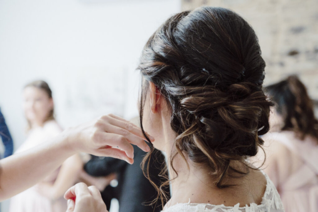 Dettaglio dei capelli sposa